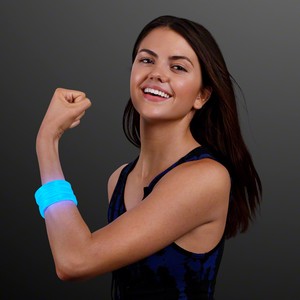 Thick Blue Glow Bracelet - BLANK