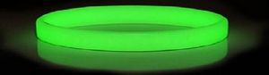 Thin Glow In the Dark Silk Print Silicone Wristband