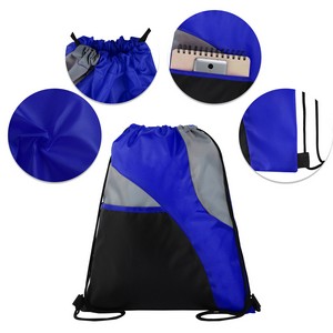 Tri-Color Drawstring Backpack