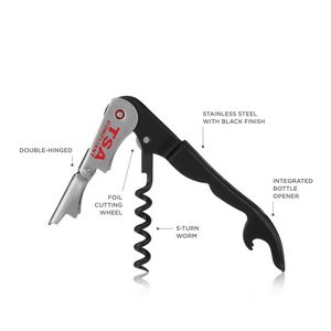 True® Double-Hinged TSA Compliant Corkscrew