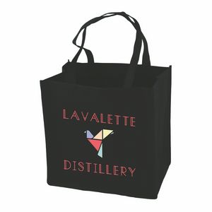 TrueÂ® Non Woven Grocery Tote - Black
