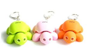 Turtle LED Sound Keychain