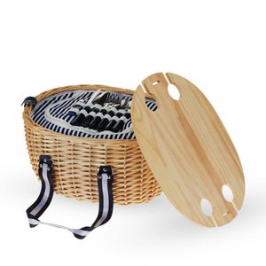 Twine LivingÂ® Central Park Willow Picnic Basket Set for Four