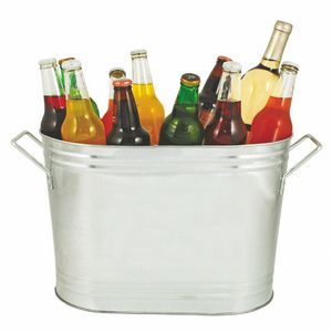 Twine LivingÂ® "Cold Drinks" Galvanized Metal Ice Tub