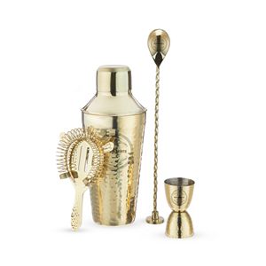 Twine LivingÂ® Gold Hammered Barware Set