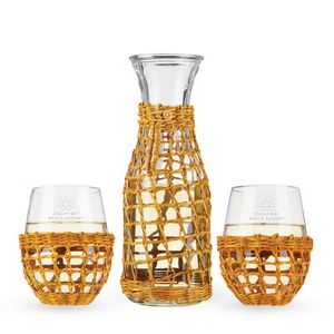 Twine LivingÂ® Island Carafe & Stemless Wine Glass Set
