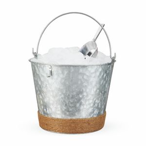 Twine LivingÂ® Jute Wrapped Galvanized Ice Bucket