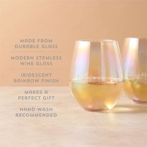 Twine Living® Luster Stemless Wine Glass