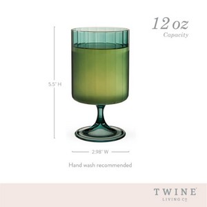 Twine Living® Malachite Stemmed Optic Tumbler