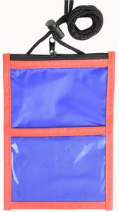 Two Tone Classic Event Pouch w/Top Zipper & Adjustable Cord