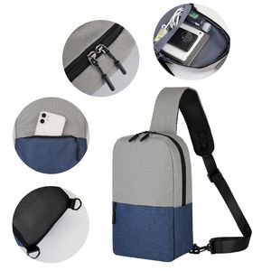 Two-Tone Crossbody Sling Backpack