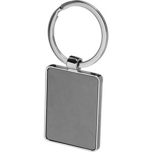 Two Tone Rectangular Metal Key Chain