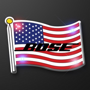 USA Flag Flashing pin - PRINTED