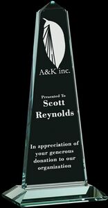 USA Obelisk Crystal Award - Large