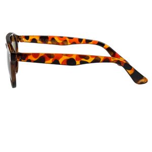 UV Protection Round Sunglasses with Clear Frame