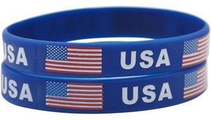 United States Flag Silicone Wristband
