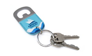 Vegan Leather Bottle Opener Key Chain
