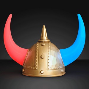 Viking Helmet with Light Up Horns - PRINTED