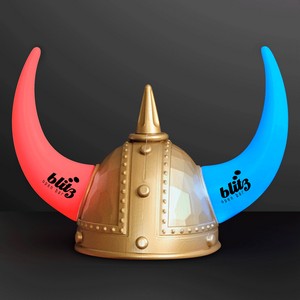 Viking Helmet with Light Up Horns - PRINTED