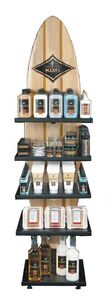 Vintage Wooden Surfboard Beverage/ Product Display