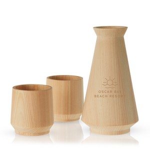 ViskiÂ® 3-Piece Hinoki Cypress Sake Set