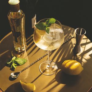 Viski® Angled Crystal Amaro Spritz Glass