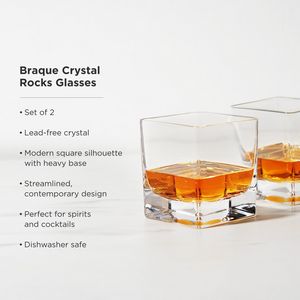 Viski® Braque Crystal Rocks Glass