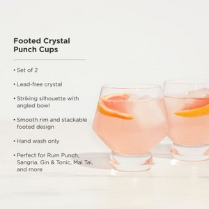 Viski® Footed Crystal Punch Cup