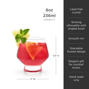 Viski® Footed Crystal Punch Cup