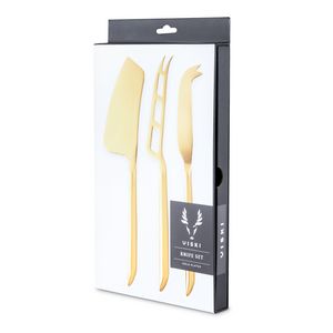 Viski® Gold Cheese Knives