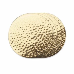 ViskiÂ® Hammered Brass Coaster (Set of 4)