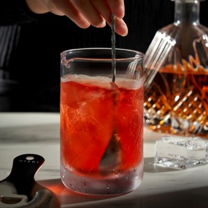 ViskiÂ® Large Cut-Crystal Mixing Glass
