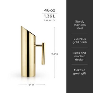 Viski® Modern Gold Pitcher
