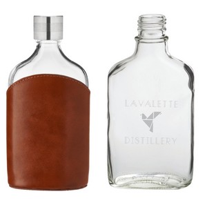 ViskiÂ® Parker Leather-Wrapped Glass Flask
