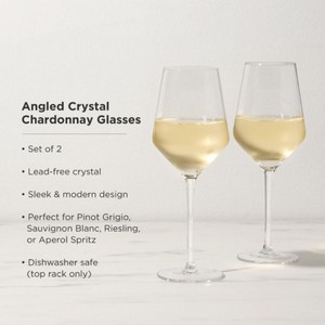 ViskiÂ® Raye Angled Crystal Chardonnay Glass