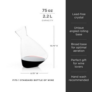 Viski® Rolling Crystal Wine Decanter