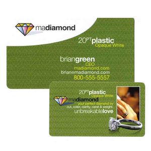 White 20mil Plastic Cards One Side