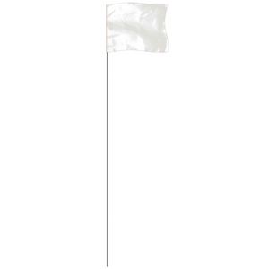 White 4" x 5" Marker Flag on a 21" Wire