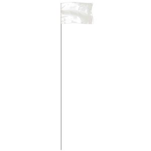 White 5" x 8" Marker Flag on a 36" Wire