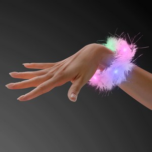 White Feather Blinky Bracelet - BLANK