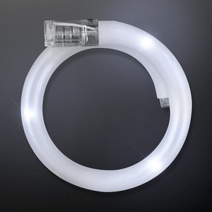 White Flash LED Wrap Around Tube Bracelet - PRINTED