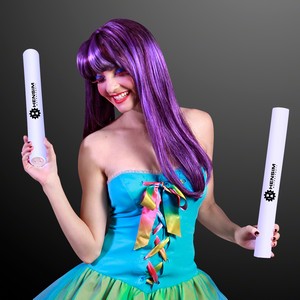 White LED Foam Sticks 16" Cheer Sticks - PRINTED