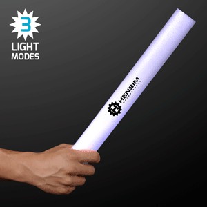 White LED Foam Sticks 16" Cheer Sticks - PRINTED