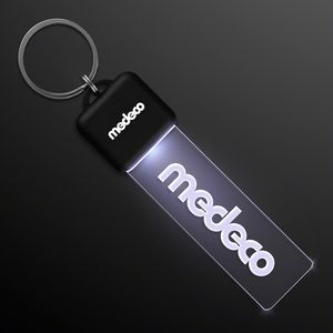 White LED Keychain Light - PRINTED