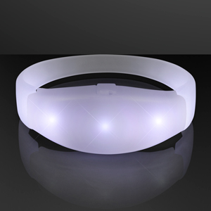 White LED Steady Illumination Stretch Bracelet - BLANK