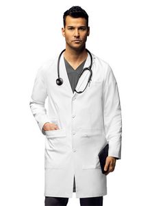Wink - Slate - Men's Four-Pocket 38" Full-Length Lab Coat