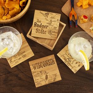 Wisconsin Puzzle Coaster Set