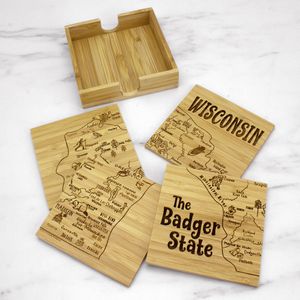 Wisconsin Puzzle Coaster Set