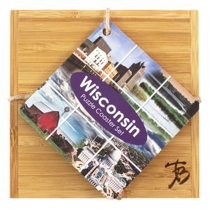 Wisconsin Puzzle Coaster Set
