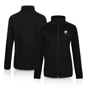 Women's Heathered Sweater Full-Zip Fleece Jacket